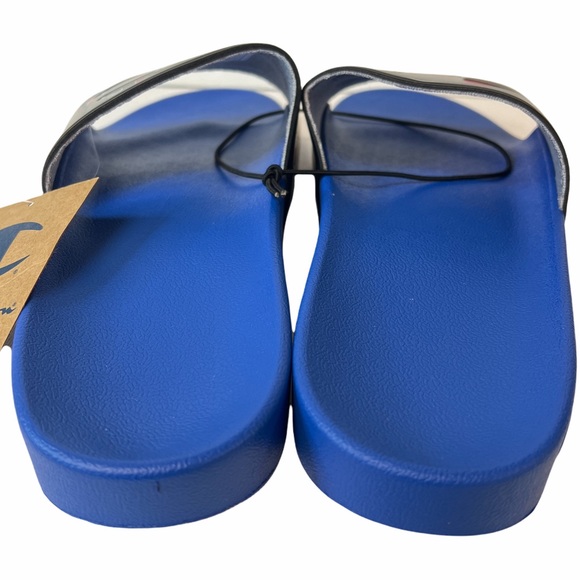 Champion IPO Repeat C Logo Surf The Web Blue Black Mens Sandals - Picture 5 of 5